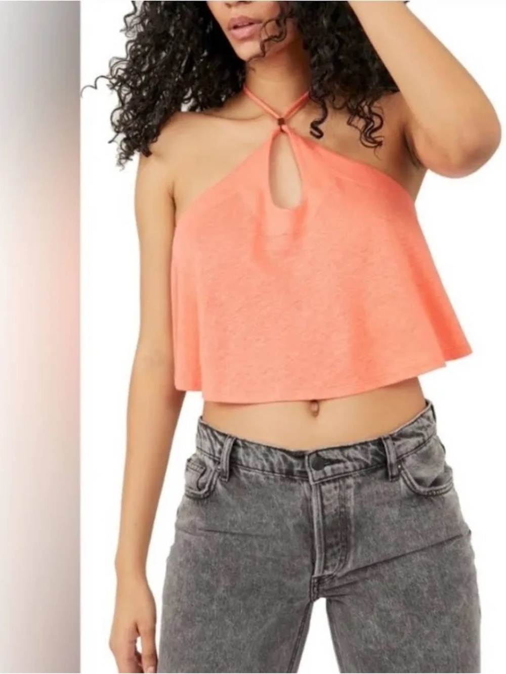 Free People Long Weekend Crop Tank Top- Watermelon